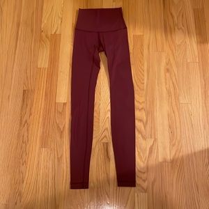 Lululemon 28” size 2 maroon align leggings